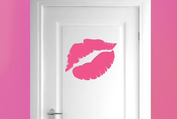 Lipstick Kiss Door Room Sticker