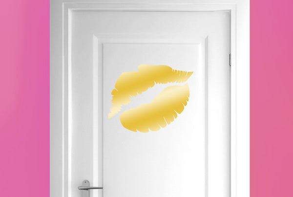 Lipstick Kiss Door Room Sticker