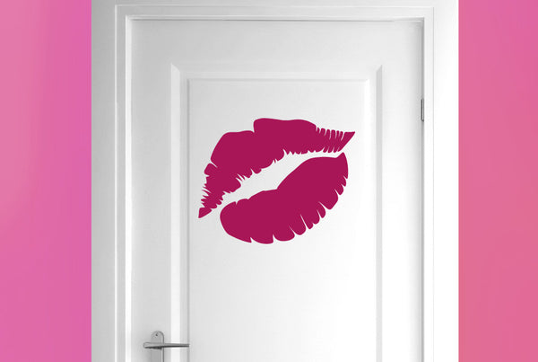 Lipstick Kiss Door Room Sticker