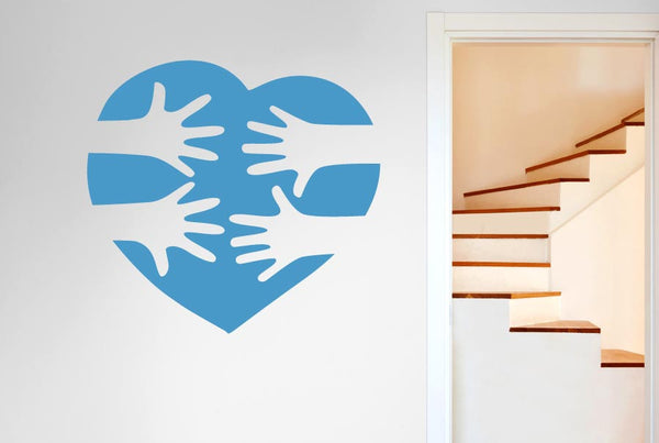 Love Heart Reaching Hands Wall Sticker