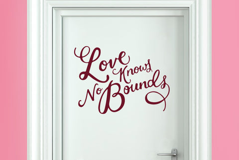 Love Knows No Bounds Door Room Sticker