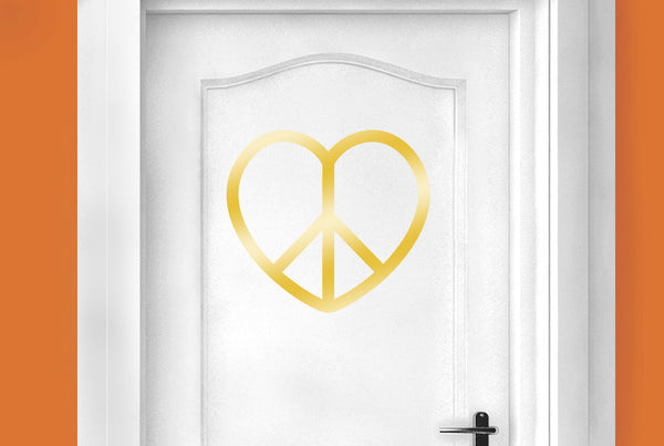 Love Peace Heart Door Room Sticker