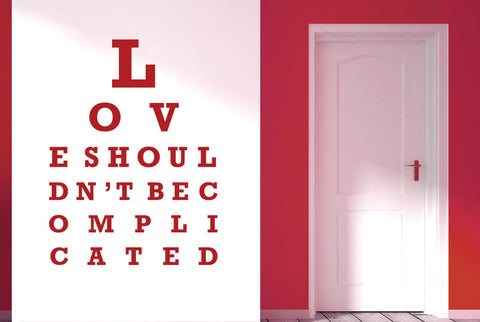 Love Shouldn't Be Complicated Wall Sticker