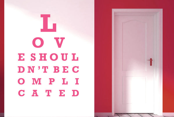 Love Shouldn't Be Complicated Wall Sticker