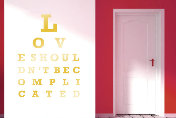 Love Shouldn't Be Complicated Wall Sticker