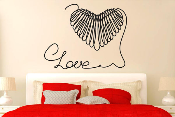 Love String Forming A Heart Wall Sticker