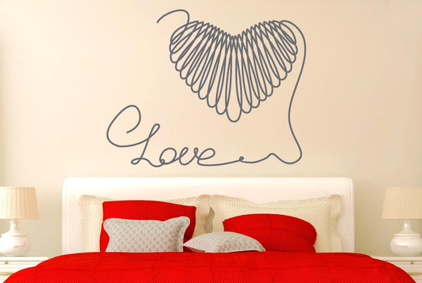 Love String Forming A Heart Wall Sticker