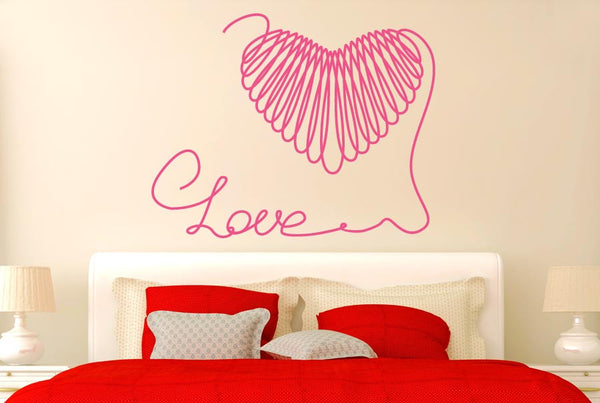 Love String Forming A Heart Wall Sticker