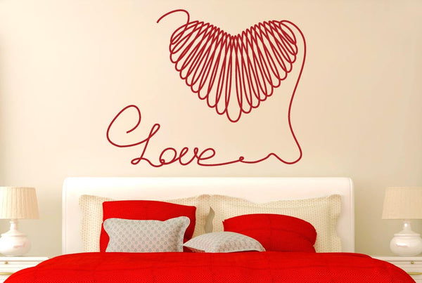 Love String Forming A Heart Wall Sticker