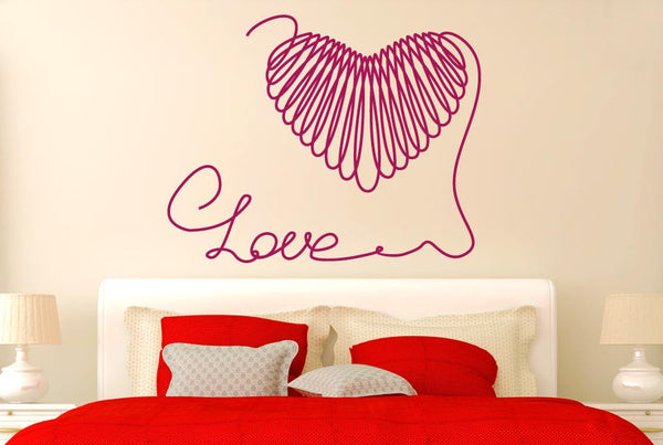 Love String Forming A Heart Wall Sticker
