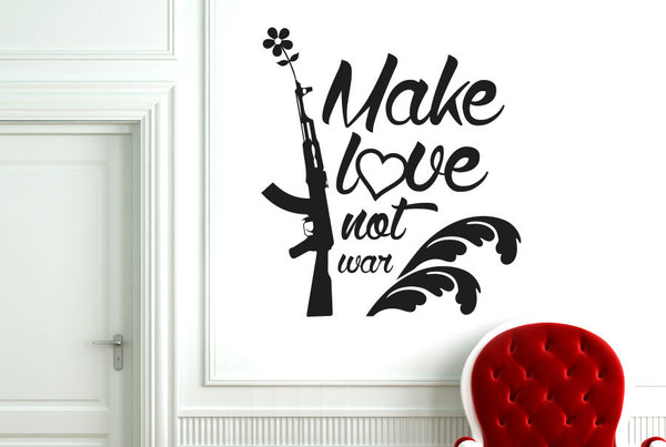 Make Love Not War Wall Sticker