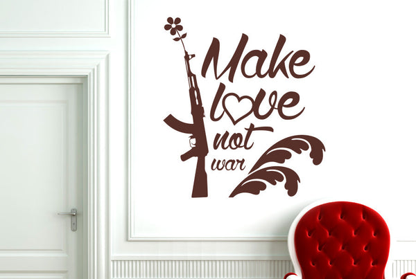 Make Love Not War Wall Sticker