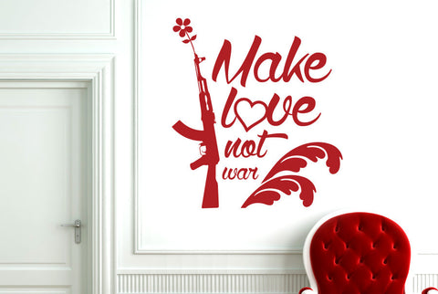 Make Love Not War Wall Sticker