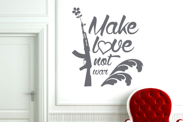 Make Love Not War Wall Sticker