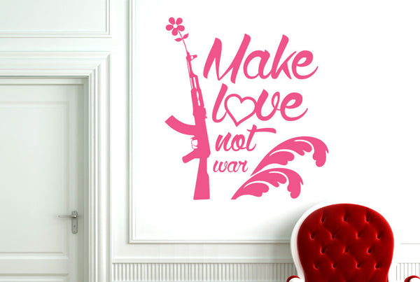 Make Love Not War Wall Sticker