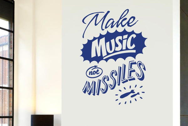 Make Music Not Missiles Wall Sticker