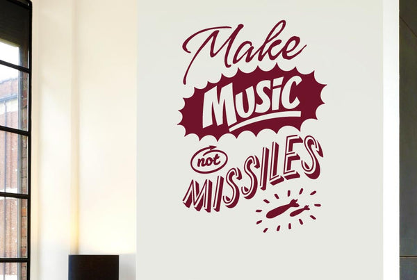 Make Music Not Missiles Wall Sticker