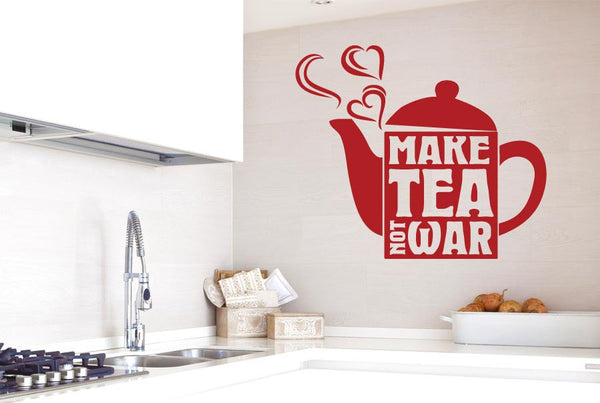 Make Tea Not War Wall Sticker