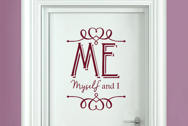 Me Myself And I Door Room Sticker