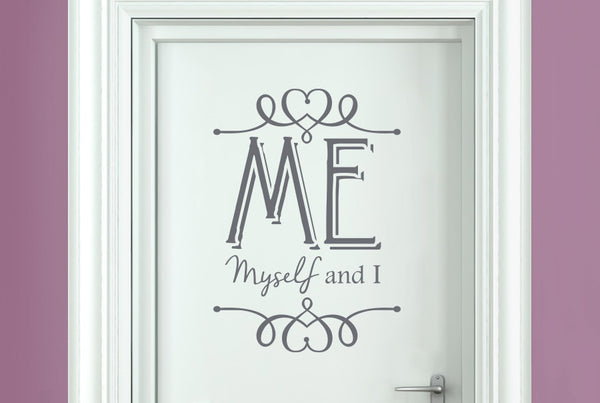 Me Myself And I Door Room Sticker