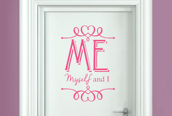 Me Myself And I Door Room Sticker