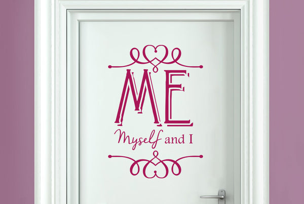 Me Myself And I Door Room Sticker