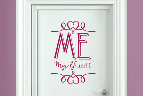 Me Myself And I Door Room Sticker