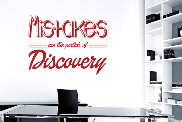 Mistakes Are The Portals Of Discovery Wall Sticker