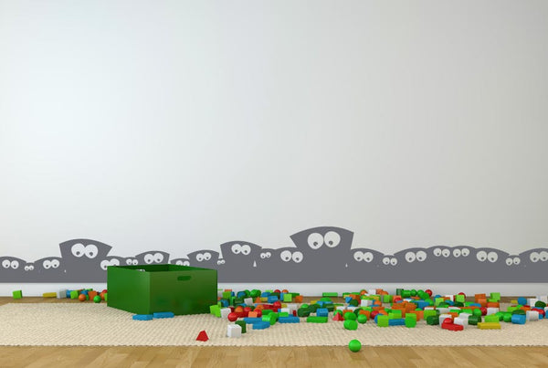 Monsters For Skirting Board Wall Sticker