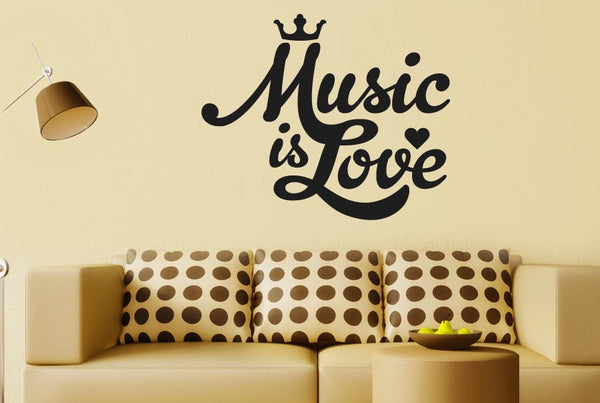 Music Is Love Wall Sticker