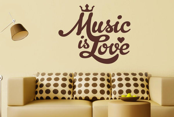 Music Is Love Wall Sticker