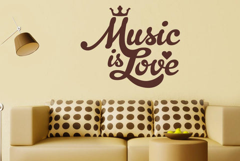 Music Is Love Wall Sticker
