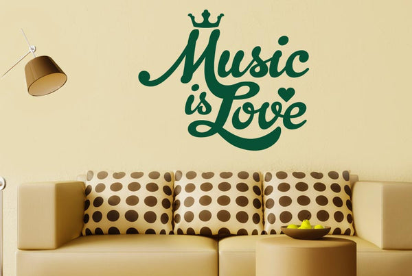 Music Is Love Wall Sticker