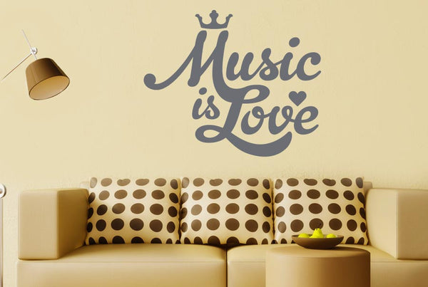 Music Is Love Wall Sticker