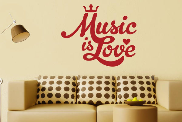 Music Is Love Wall Sticker
