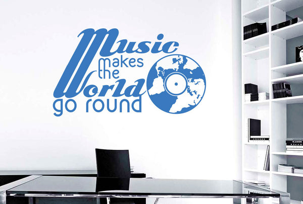 Music Makes The World Go Round Wall Sticker