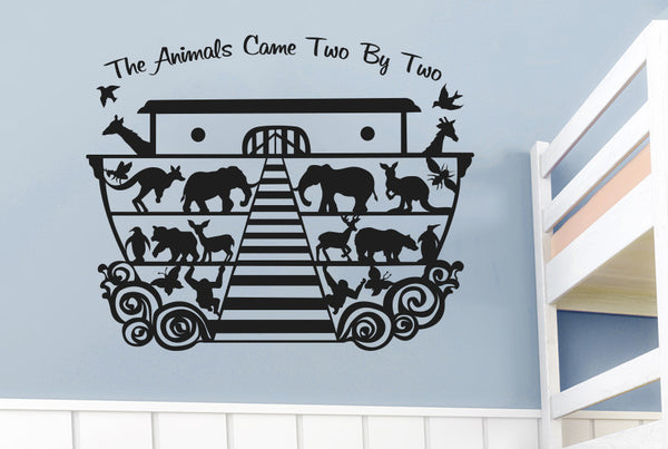Noah's Ark The Animals Came Two By Two Wall Sticker