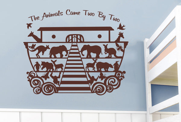 Noah's Ark The Animals Came Two By Two Wall Sticker