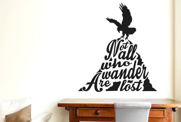 Not All Who Wander Are Lost Eagle Wall Sticker
