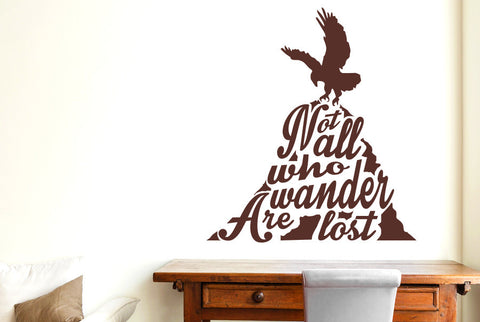 Not All Who Wander Are Lost Eagle Wall Sticker