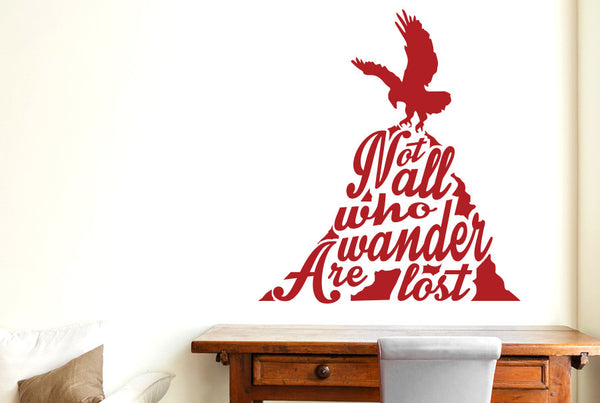 Not All Who Wander Are Lost Eagle Wall Sticker