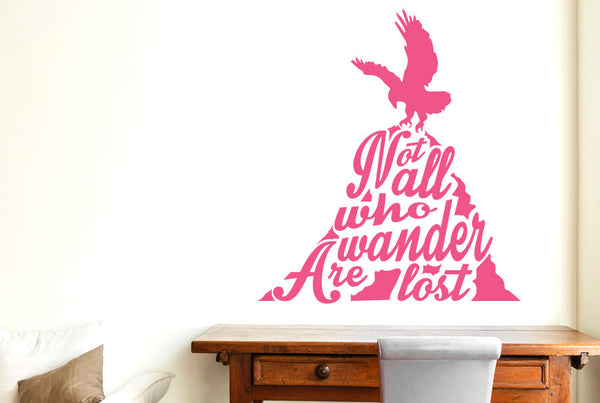 Not All Who Wander Are Lost Eagle Wall Sticker