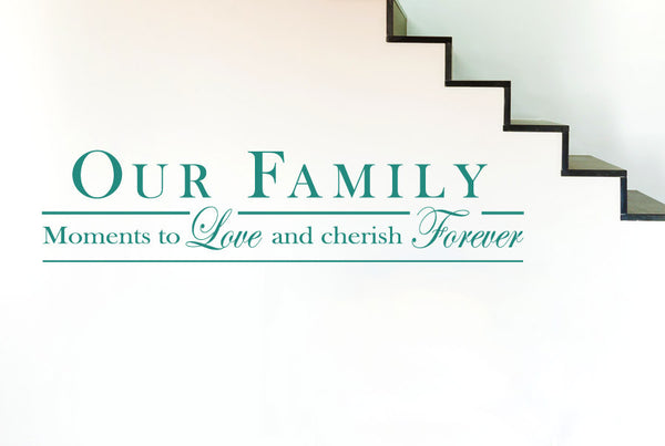 Our Family Moments To Love And Cherish Forever Wall Sticker