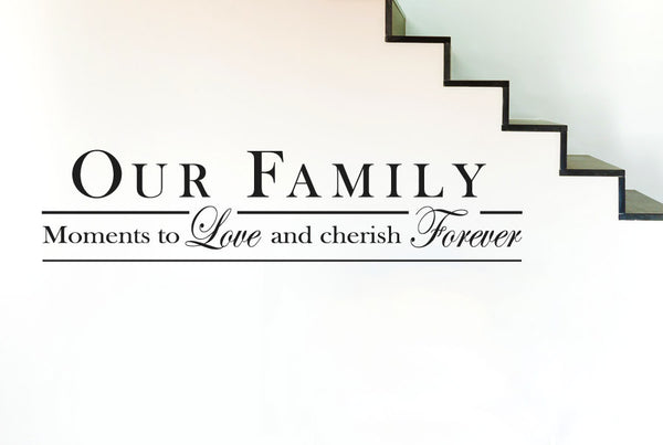 Our Family Moments To Love And Cherish Forever Wall Sticker