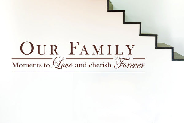 Our Family Moments To Love And Cherish Forever Wall Sticker