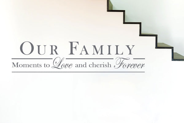 Our Family Moments To Love And Cherish Forever Wall Sticker