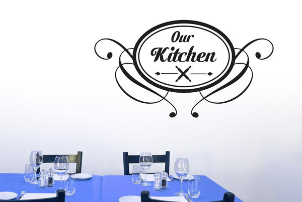Our Kitchen Round Vintage Sign Wall Sticker
