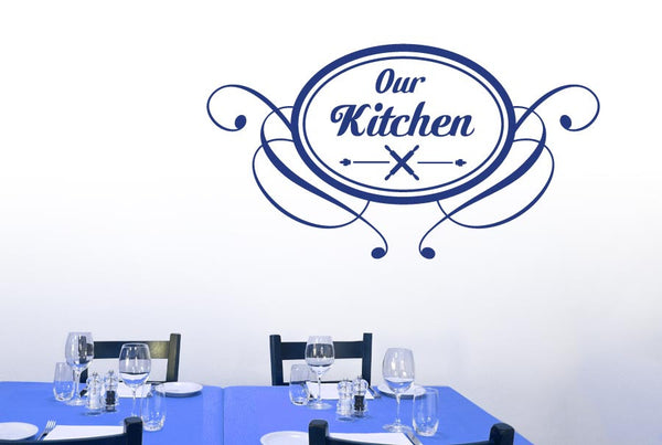 Our Kitchen Round Vintage Sign Wall Sticker