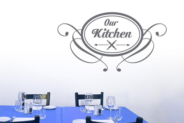 Our Kitchen Round Vintage Sign Wall Sticker