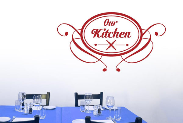 Our Kitchen Round Vintage Sign Wall Sticker